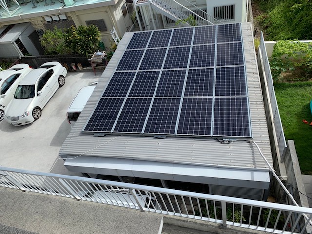 太陽光発電　沖縄市施工写真